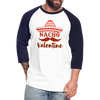 Nacho Valentine Baseball T-Shirt - white/navy