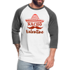Nacho Valentine Baseball T-Shirt - white/charcoal