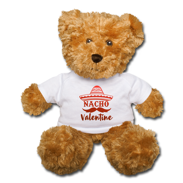 Nacho Valentine Teddy Bear - white
