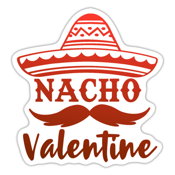 Nacho Valentine Sticker - white matte