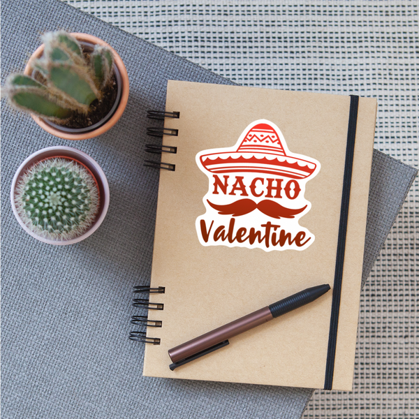 Nacho Valentine Sticker - white matte