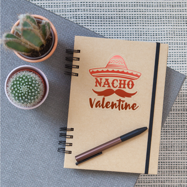 Nacho Valentine Sticker - transparent glossy