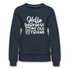 Hello Darkness Funny Coffee Women’s Premium Sweatshirt - navy