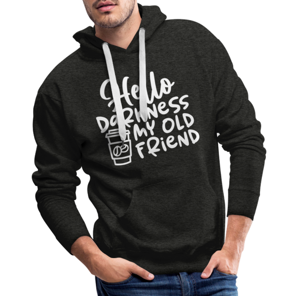 Hello Darkness Funny Coffee Men’s Premium Hoodie - charcoal grey