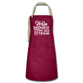 Hello Darkness Funny Coffee Artisan Apron