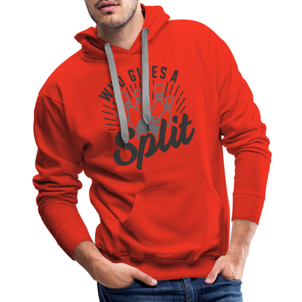 Who Gives a Split Bowling Pun Men’s Premium Hoodie - red