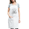 Who Gives a Split Bowling Pun Adjustable Apron - white