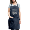 Who Gives a Split Bowling Pun Adjustable Apron - navy