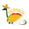 Funny Dinosaur TacoSaurus Sticker - transparent glossy