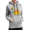 Funny Dinosaur TacoSaurus Women’s Premium Hoodie - heather grey