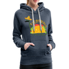 Funny Dinosaur TacoSaurus Women’s Premium Hoodie - heather denim