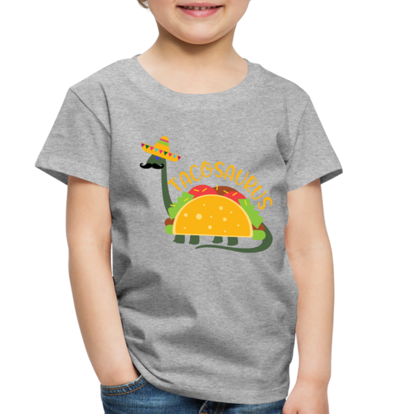 Funny Dinosaur TacoSaurus Toddler Premium T-Shirt - heather gray