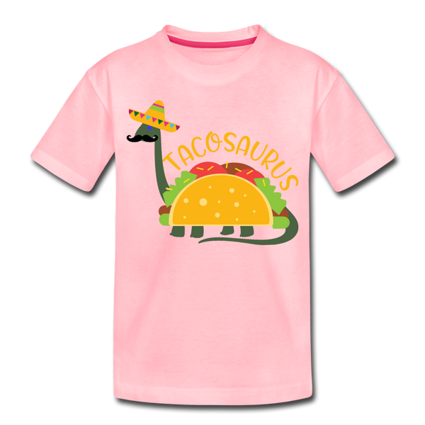 Funny Dinosaur TacoSaurus Toddler Premium T-Shirt - pink