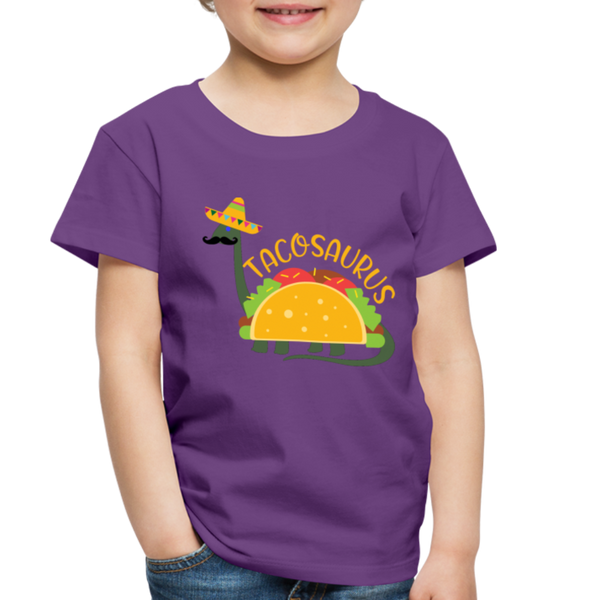Funny Dinosaur TacoSaurus Toddler Premium T-Shirt - purple