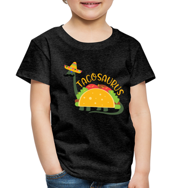 Funny Dinosaur TacoSaurus Toddler Premium T-Shirt - charcoal grey