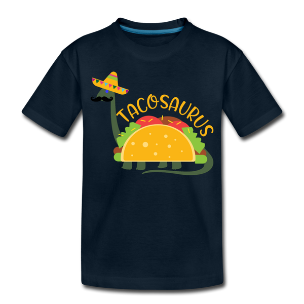 Funny Dinosaur TacoSaurus Toddler Premium T-Shirt - deep navy