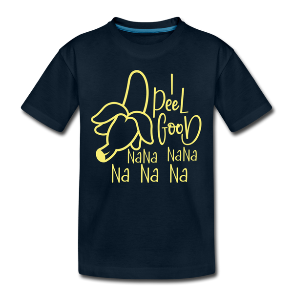 I Peel Good Banana Pun Kids' Premium T-Shirt - deep navy