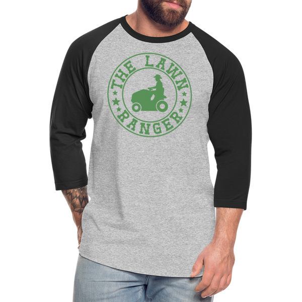 The Lawn Ranger Baseball T-Shirt - heather gray/black