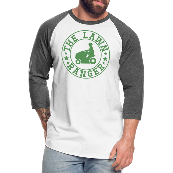 The Lawn Ranger Baseball T-Shirt - white/charcoal