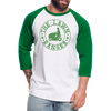 The Lawn Ranger Baseball T-Shirt - white/kelly green