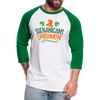 Shenanigans Coordinator Baseball T-Shirt - white/kelly green