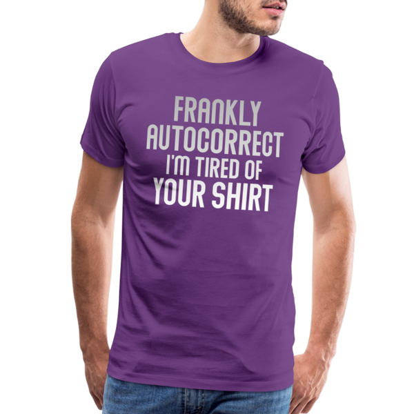 Funny Autocorrect Men's Premium T-Shirt - purple