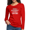 Funny Autocorrect Women's Premium Long Sleeve T-Shirt - red