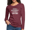 Funny Autocorrect Women's Premium Long Sleeve T-Shirt - heather burgundy