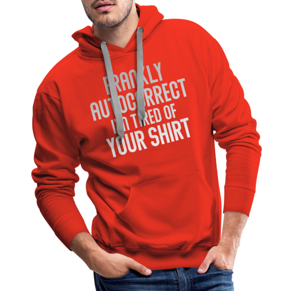 Funny Autocorrect Men’s Premium Hoodie - red