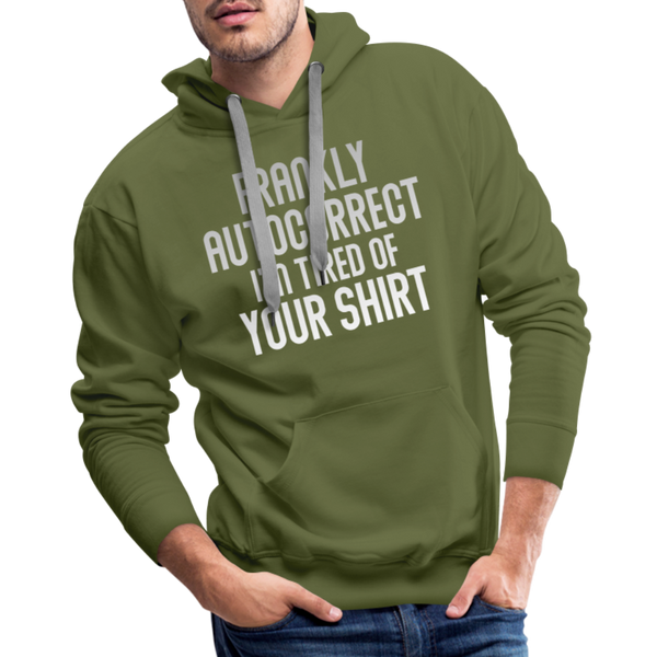 Funny Autocorrect Men’s Premium Hoodie - olive green