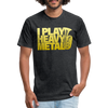 I Play Heavy Metal Tuba T-Shirt by Next Level - heather black