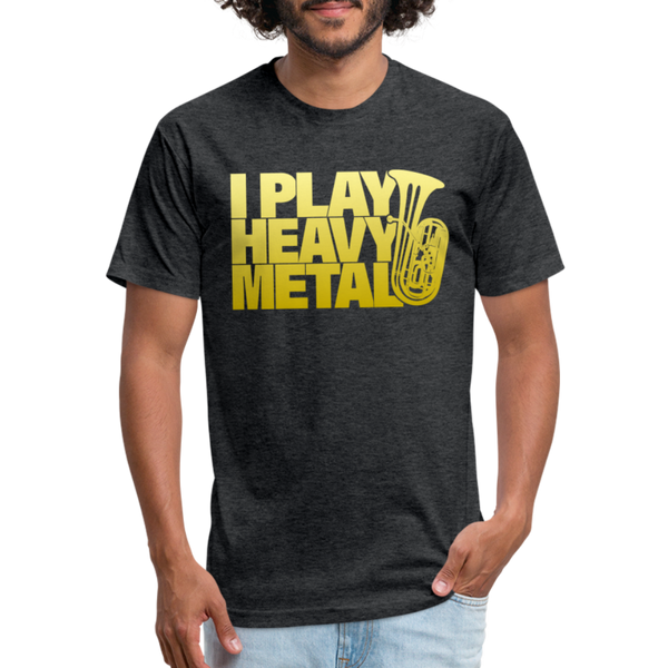 I Play Heavy Metal Tuba T-Shirt by Next Level - heather black