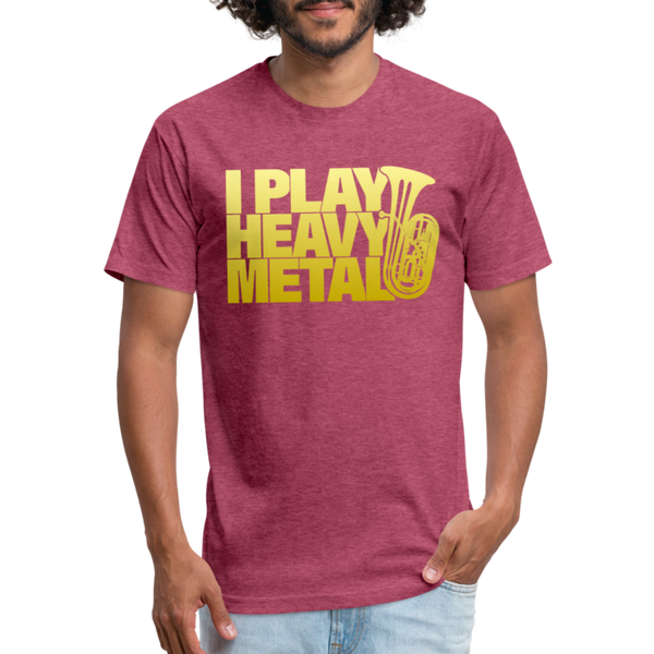 I Play Heavy Metal Tuba T-Shirt by Next Level - heather burgundy
