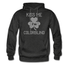 Kiss Me I'm Colorblind Men's Hoodie - charcoal grey