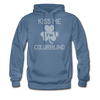 Kiss Me I'm Colorblind Men's Hoodie - denim blue