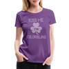 Kiss Me I'm Colorblind Women’s Premium T-Shirt - purple