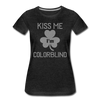 Kiss Me I'm Colorblind Women’s Premium T-Shirt - charcoal grey