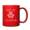 Kiss Me I'm Colorblind Full Color Mug - red