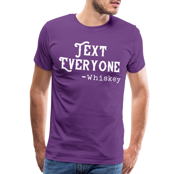 Funny Text Everyone -Whiskey Men's Premium T-Shirt - purple