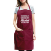 Funny Alcohol Is A Solution Adjustable Apron - burgundy