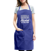 Funny Alcohol Is A Solution Adjustable Apron - royal blue