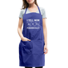 I Tell Mom Jokes Periodically Adjustable Apron - royal blue