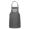 Warning May Talk About my Meat Adjustable Apron - charcoal