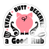 Every Butt Deserves a Good Rub BBQ Sticker - white glossy