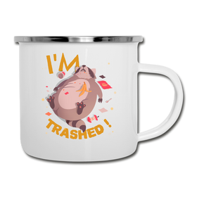 I'm Trashed Funny Raccoon Camper Mug