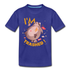 I'm Trashed Funny Raccoon Kids' Premium T-Shirt - royal blue