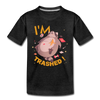 I'm Trashed Funny Raccoon Kids' Premium T-Shirt - charcoal grey