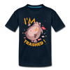 I'm Trashed Funny Raccoon Kids' Premium T-Shirt - deep navy