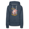 I'm Trashed Funny Raccoon Women’s Premium Hoodie - heather denim