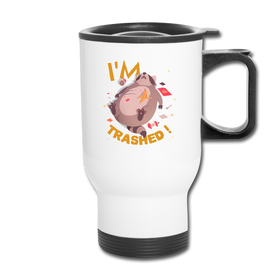 I'm Trashed Funny Raccoon Travel Mug